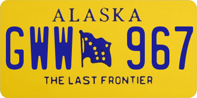 AK license plate GWW967