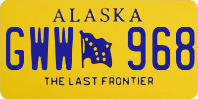 AK license plate GWW968