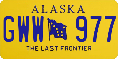 AK license plate GWW977