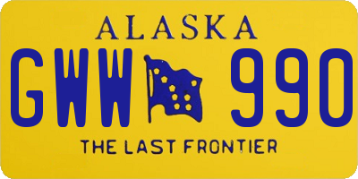AK license plate GWW990