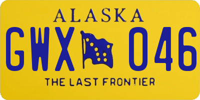 AK license plate GWX046