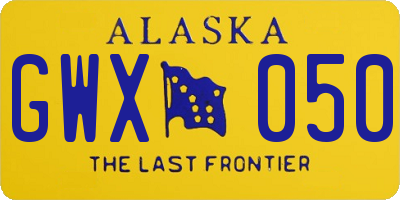 AK license plate GWX050