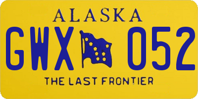 AK license plate GWX052