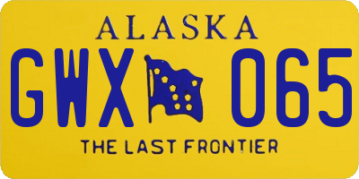 AK license plate GWX065