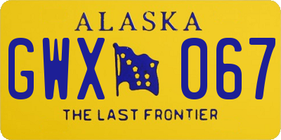 AK license plate GWX067