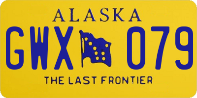 AK license plate GWX079