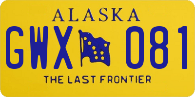 AK license plate GWX081