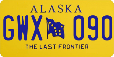 AK license plate GWX090