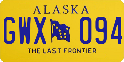AK license plate GWX094