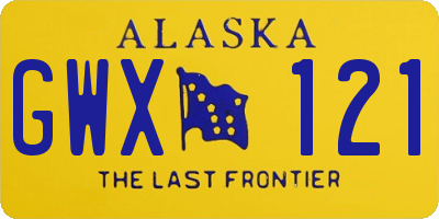 AK license plate GWX121