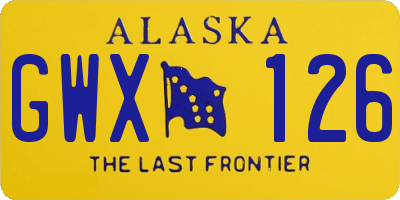 AK license plate GWX126