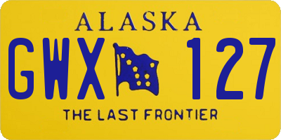 AK license plate GWX127