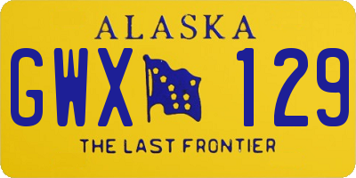 AK license plate GWX129