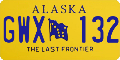 AK license plate GWX132