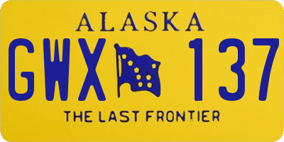 AK license plate GWX137