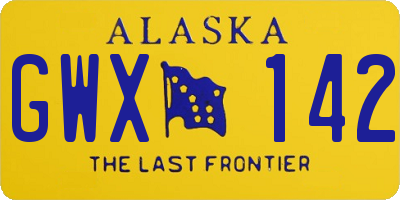 AK license plate GWX142