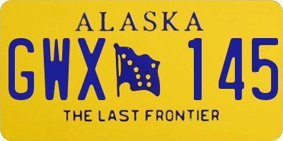 AK license plate GWX145