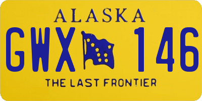 AK license plate GWX146
