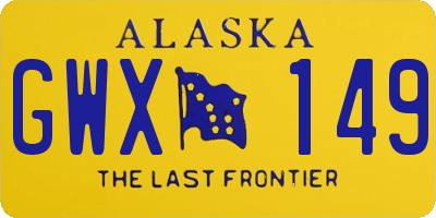 AK license plate GWX149