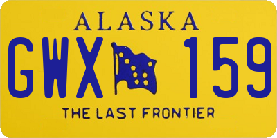 AK license plate GWX159