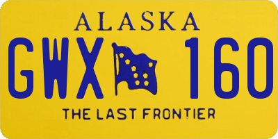 AK license plate GWX160