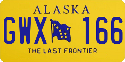 AK license plate GWX166