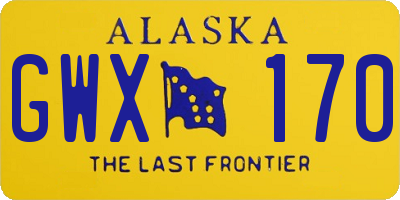 AK license plate GWX170