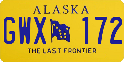 AK license plate GWX172