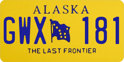 AK license plate GWX181