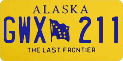AK license plate GWX211