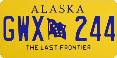 AK license plate GWX244