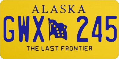AK license plate GWX245