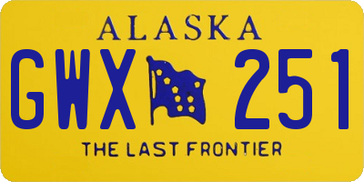 AK license plate GWX251