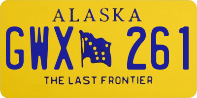 AK license plate GWX261