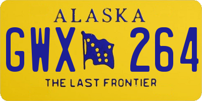 AK license plate GWX264