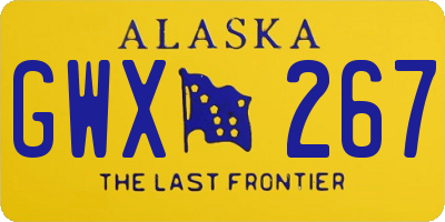 AK license plate GWX267