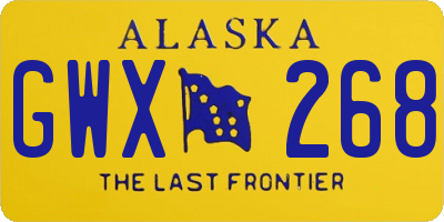 AK license plate GWX268