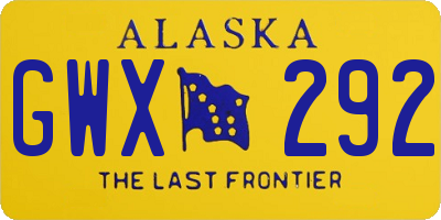 AK license plate GWX292