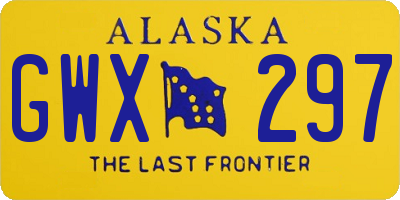 AK license plate GWX297