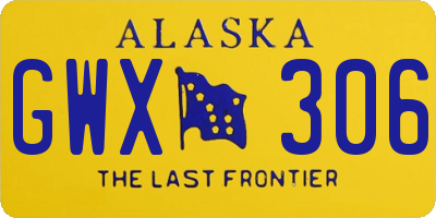 AK license plate GWX306