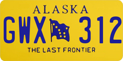 AK license plate GWX312