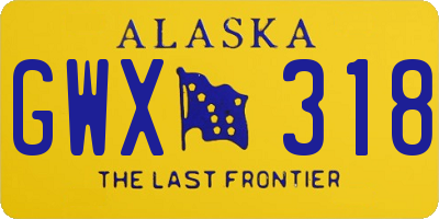 AK license plate GWX318