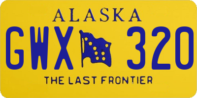 AK license plate GWX320