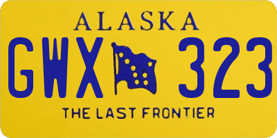 AK license plate GWX323