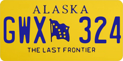 AK license plate GWX324