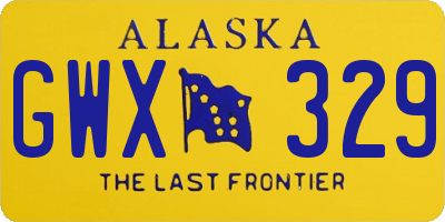AK license plate GWX329
