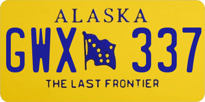 AK license plate GWX337