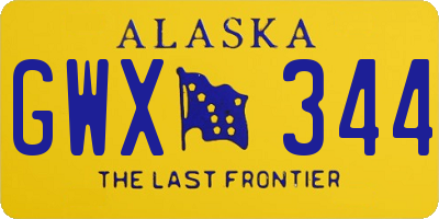 AK license plate GWX344