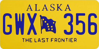 AK license plate GWX356