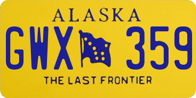 AK license plate GWX359